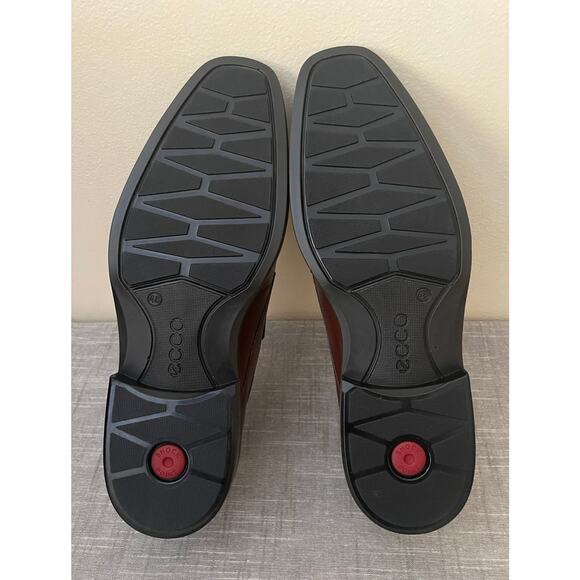 ECCO Mens Size 48/ US 14 Walnut Leather Oxfords Slip On Shoes - Picture 8 of 15